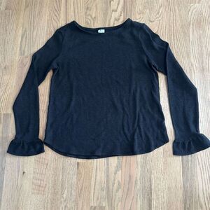 Elle Black Sweater Long Sleeve Ruffle Size Smalll